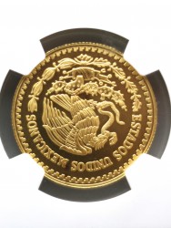 最高鑑定 2004年 1/2オンス メキシカン リベルタード金貨　NGC MS69