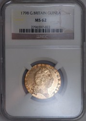 1798年英国ジョージ3世ギニー金貨 NGC MS62