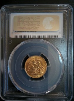 最高鑑定 1914年英国1/2ソブリン金貨 PCGS MS66