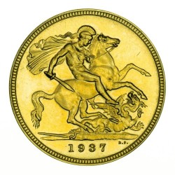 1937年英国ジョージ6世プルーフ金貨セット