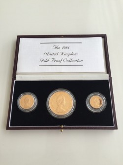 1984年英国プルーフ金貨3枚セット
