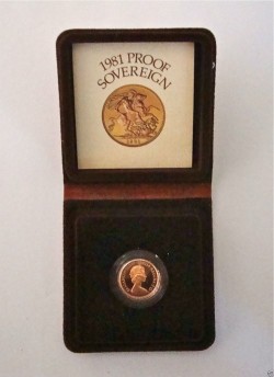 1979年〜1984年英国エリザベス2世ソブリンプルーフ金貨 第二肖像 