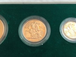 1980年英国エリザベス2世プルーフ金貨4枚セット