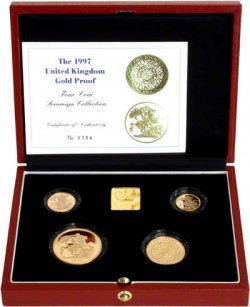 1997年英国 ソブリン プルーフ金貨4枚セット