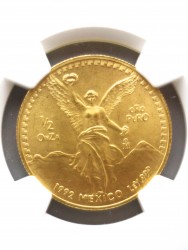 最高鑑定 1992年 1/2オンス メキシカン リベルタード金貨 NGC MS67