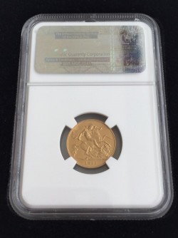 最高鑑定 1911年英国ジョージ5世1/2ソブリン金貨 NGC PR67 CAMEO