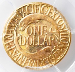 最高鑑定 1915-S パナマ・パシフィック $1 PCGS MS67