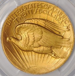 1907年セントゴーデンズ・ハイリリーフ金貨 PCGS MS66