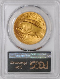 1907年セントゴーデンズ・ハイリリーフ金貨 PCGS MS66