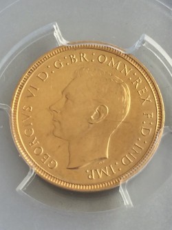 1937年英国ジョージ六世プルーフ金貨4枚 PCGS セット