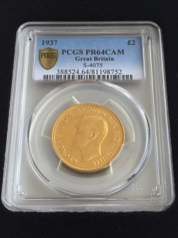 1937年英国ジョージ六世プルーフ金貨4枚 PCGS セット