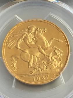 1937年英国ジョージ六世プルーフ金貨4枚 PCGS セット