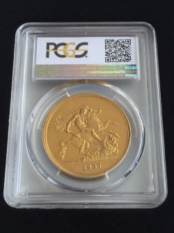 1937年英国ジョージ六世プルーフ金貨4枚 PCGS セット