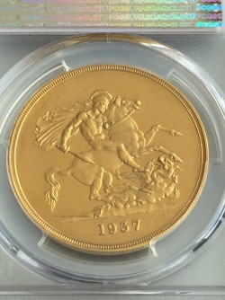 1937年英国ジョージ六世プルーフ金貨4枚 PCGS セット