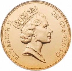 最高鑑定 1985年英国5ポンド金貨 NGC MS69