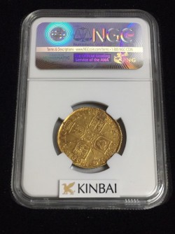 激レア 1713年英国アン女王ギニー金貨 NGC AU55