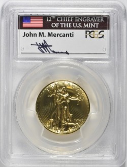 幻！！2009年ウルトラハイリリーフ金貨 PCGS MS70 PL First Strike Mercantiサイン入り