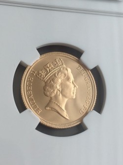 1985年英国3ソブリンプルーフ金貨 NGC PF70UC