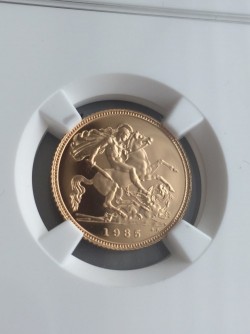 1985年英国3ソブリンプルーフ金貨 NGC PF70UC