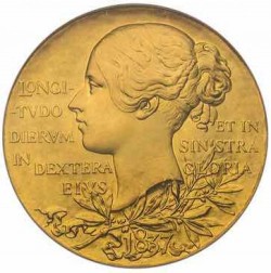 最高鑑定1897年英国ヴィクトリア女王大型ゴールドメダル NGC MS64
