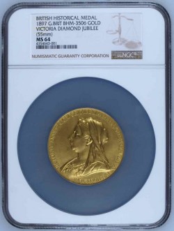 最高鑑定1897年英国ヴィクトリア女王大型ゴールドメダル NGC MS64 最高鑑定1897年英国ヴィクトリア女王大型ゴールドメダル NGC MS64