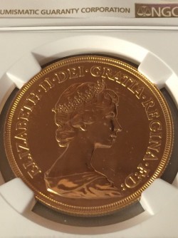 1984年英国5ポンド金貨 NGC MS69