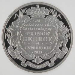 鋳造100枚のみ 2013年 英国 3オンスプラチナ硬貨 ジョージ王子 NGC PF69 Ultra Cameo