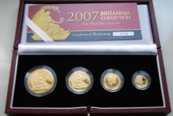 2007年 英国 ブリタニア プルーフ金貨セット