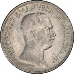 激レア 1914年 イタリア クァドリガ 5リレ銀貨  PCGS MS62