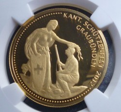 2012年 スイス グラウビュンデン射撃祭  500Fプルーフ NGC PF69UC