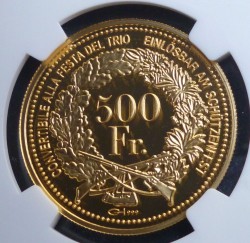 2012年 スイス グラウビュンデン射撃祭  500Fプルーフ NGC PF69UC