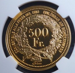 2012年 スイス グラウビュンデン射撃祭  500Fプルーフ NGC PF69UC