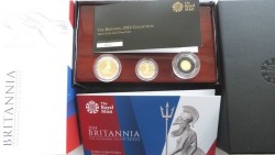 2014年英国プレミアム・ブリタニア プルーフ金貨3枚セット