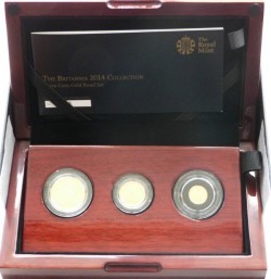 2014年英国プレミアム・ブリタニア プルーフ金貨3枚セット