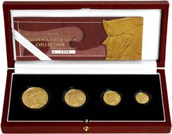 残り1セット 2003年英国ブリタニア プルーフ金貨4枚セット