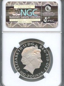 PCGS鑑定で10,000ドル 2014年英国 第一次世界大戦100周年 プラチナ貨 NGC PF70UC