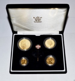 限定100セット 2003年英国ブリタニア・デラックス プルーフ金貨4枚セット