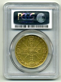 PCGS最高鑑定 1682年 英国 チャールズ2世 5ギニー金貨 PCGS AU50