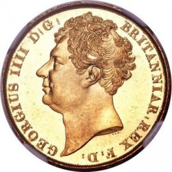 13番目のレア金貨 1823年 英国 ジョージ4世 2ポンド金貨 MS63