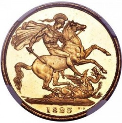 13番目のレア金貨 1823年 英国 ジョージ4世 2ポンド金貨 MS63