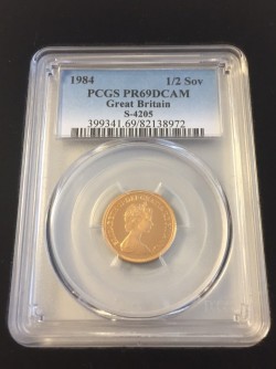 5ポンドプルーフ金貨含む 1984年 英国 3枚プルーフ金貨セット PCGS PR69DCAM