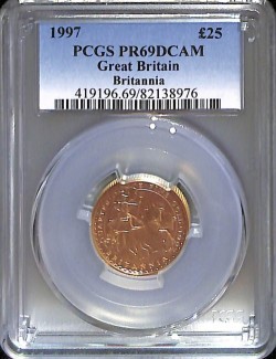 1997年英国ブリタニア プルーフ金貨4枚セット PCGS PR69DCAM