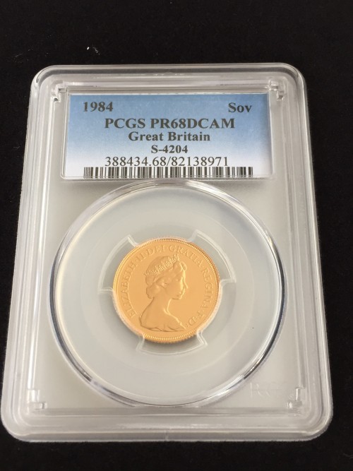 1984年英国プルーフ金貨3枚セット PCGS PR69-68 DCAM