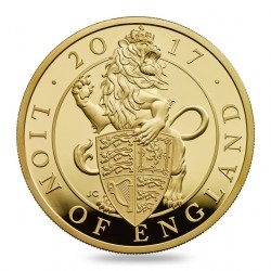 最後の一枚 2017年英国 クイーンズ・ビースト-イギリスのライオン 5オンスプルーフ金貨