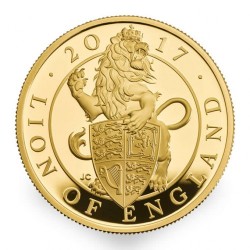 残り3枚 2017年英国 クイーンズ・ビースト - 英国のライオン 1オンスプルーフ金貨