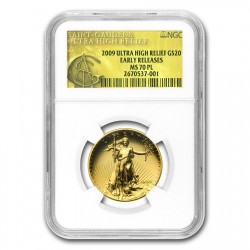 最高鑑定 2009年 米国 ウルトラハイリリーフ金貨 NGC MS70PL ER