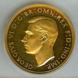 Deep Cameoが130万円を切る価格！ 1937年 英国 ジョージ6世 5ポンド金貨 ICG PR63 Deep Cameo