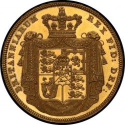 3日間限定 発行枚数150枚のみ PCGS鑑定の激レア 1826年 イギリス・ジョージ4世 5ポンドプルーフ金貨 PCGS PR62CAM