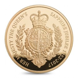 私の最後の一枚 世界中で完売！ 2017年英国 サファイア・ジュビリー 5オンスプルーフ金貨