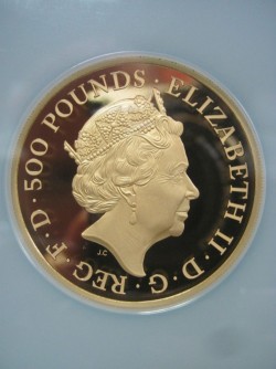 2015年 英国 シャーロット洗礼500ポンド金貨NGC GEM PROOF